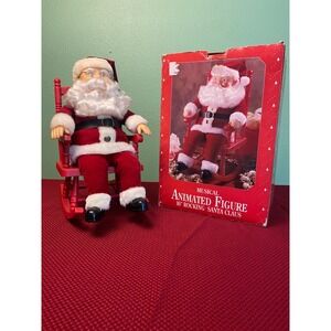Holiday Time‎ Musical Animated 16" Rocking Santa Claus Figure In Box Christmas